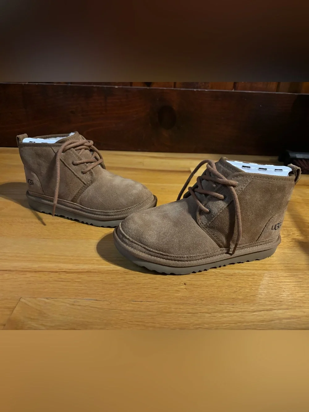 UGG Chestnut Suede Lace-Up Chukka Boots